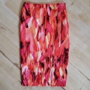 Autumn Red Colors Pencil Skirt